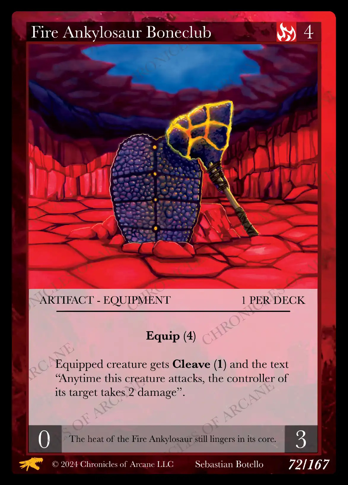 Fire Ankylosaur Boneclub