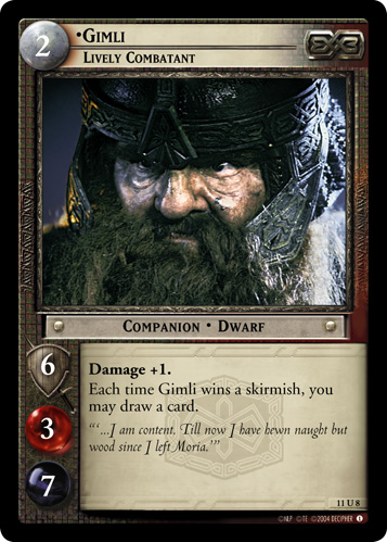 Gimli, Lively Combatant