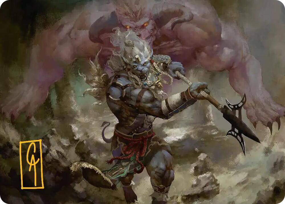 Kimahri, Valiant Guardian Art Card (Gold Stamped)