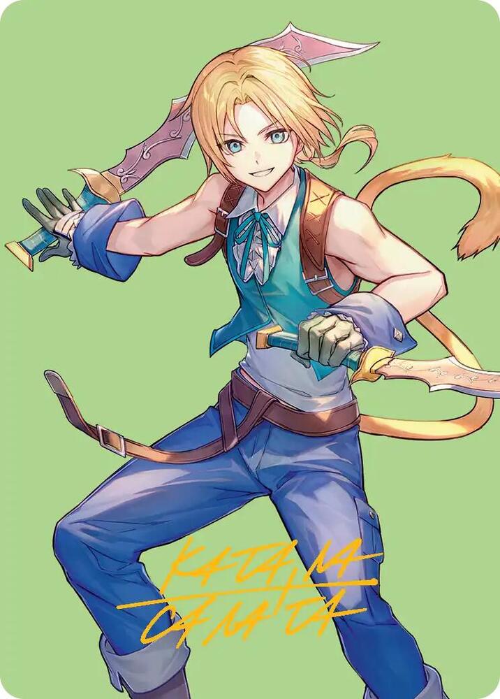 Zidane, Tantalus Thief Art Card (Gold Stamped)