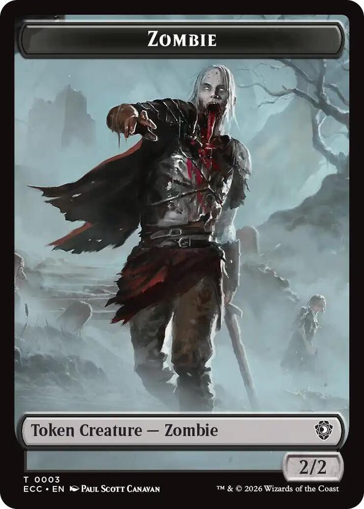 Zombie // Elf Warrior Double-Sided Token Front