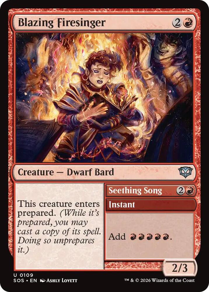 Blazing Firesinger / Seething Song