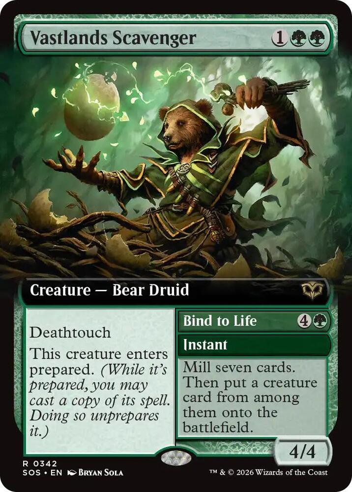 Vastlands Scavenger // Bind to Life (Extended Art) Front