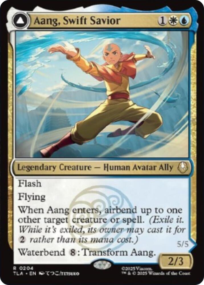 Aang, Swift Savior // Aang and La, Ocean's Fury Front