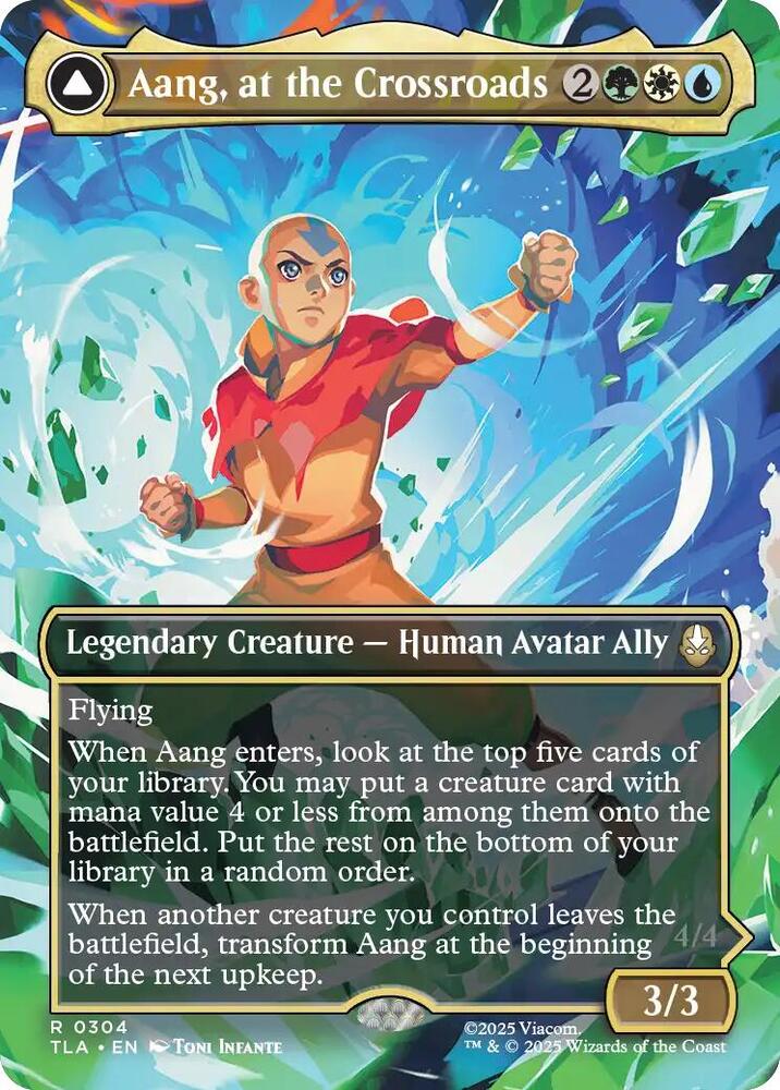 Aang, at the Crossroads // Aang, Destined Savior (Borderless) Front