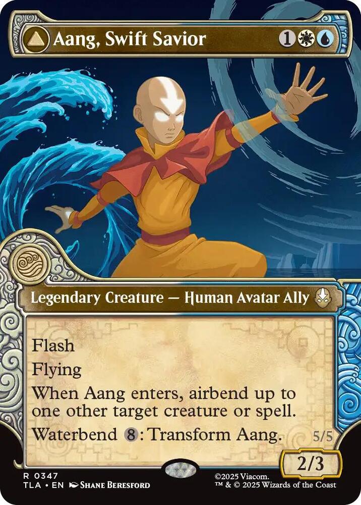 Aang, Swift Savior // Aang and La, Ocean's Fury (Showcase) Front