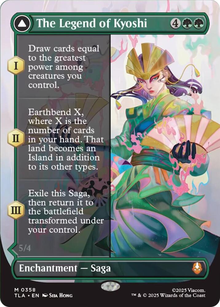 The Legend of Kyoshi // Avatar Kyoshi (Borderless) (Neon Ink Foil) Front
