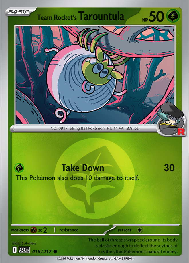 Team Rocket's Tarountula (Energy Symbol Pattern)