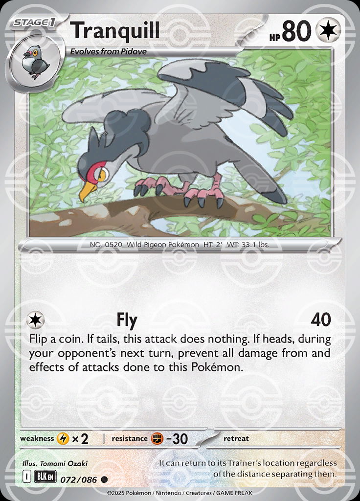 Tranquill (Poke Ball Pattern)