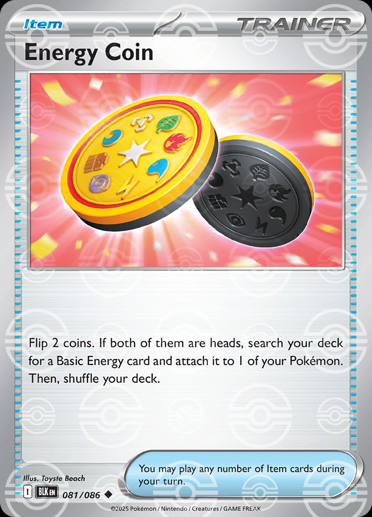 Energy Coin (Poke Ball Pattern)