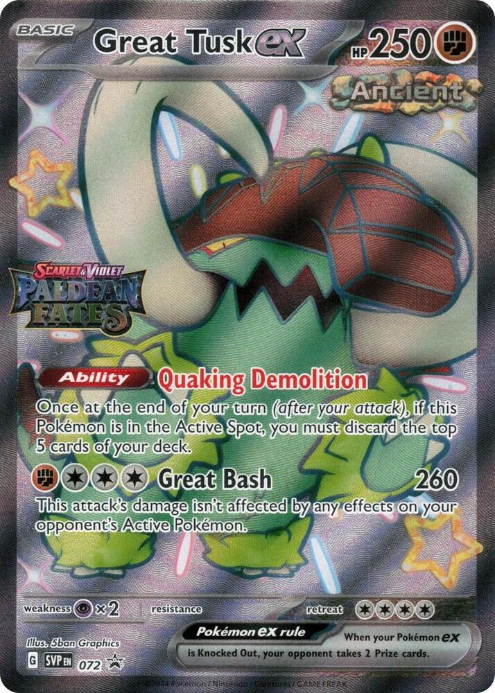 Great Tusk ex (Paldean Fates Stamped)