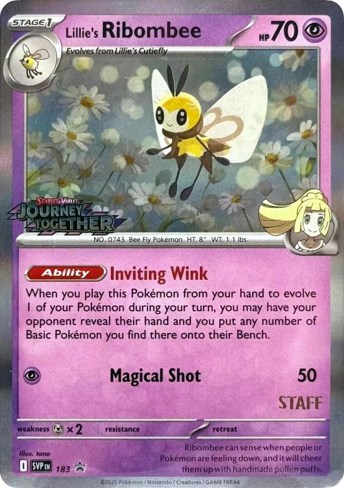 Lillie's Ribombee (Prerelease) [Staff]