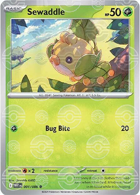Sewaddle (Poke Ball Pattern)