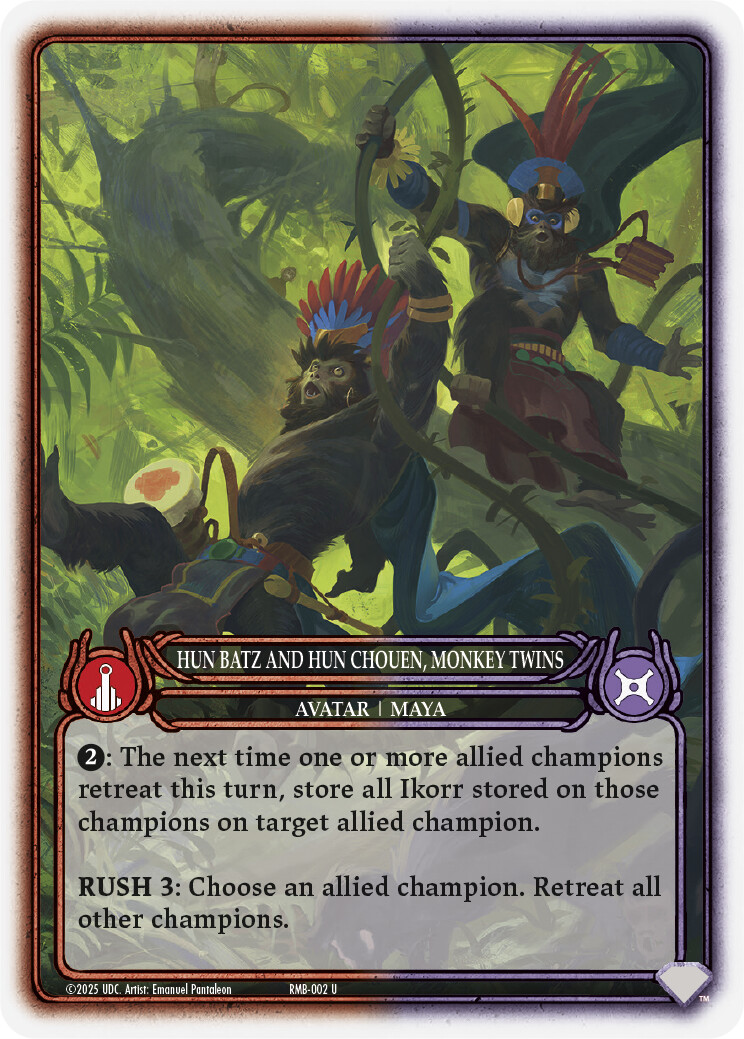 Hun Batz and Hun Chouen, Monkey Twins