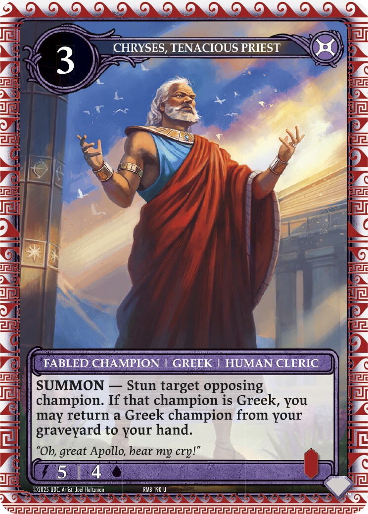 Chryses, Tenacious Priest