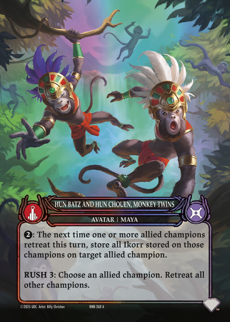 Hun Batz and Hun Chouen, Monkey Twins