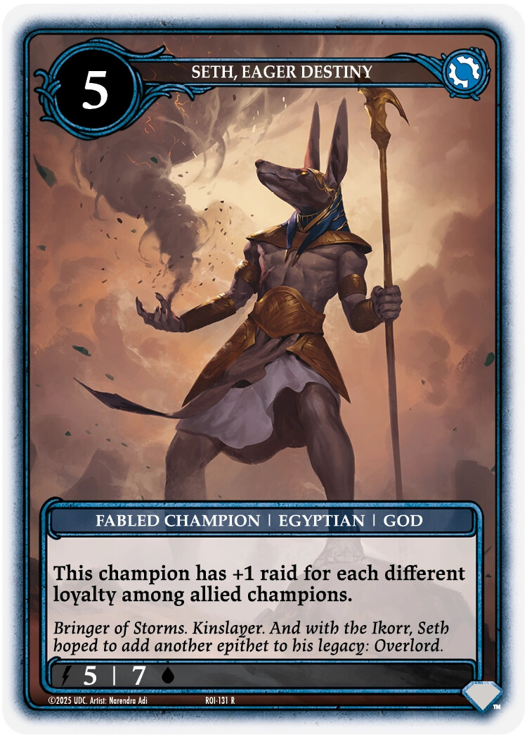 Seth, Eager Destiny