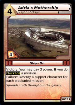 Adria's Mothership, Light of Origin
