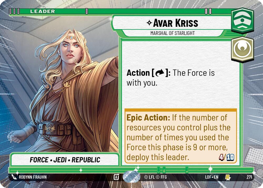 Avar Kriss - Marshal of Starlight (Hyperspace) Front