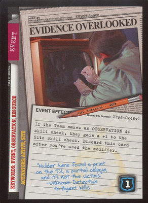 Evidence Overlooked