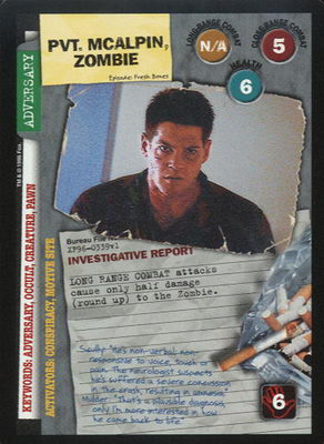 Pvt. McAlpin, Zombie